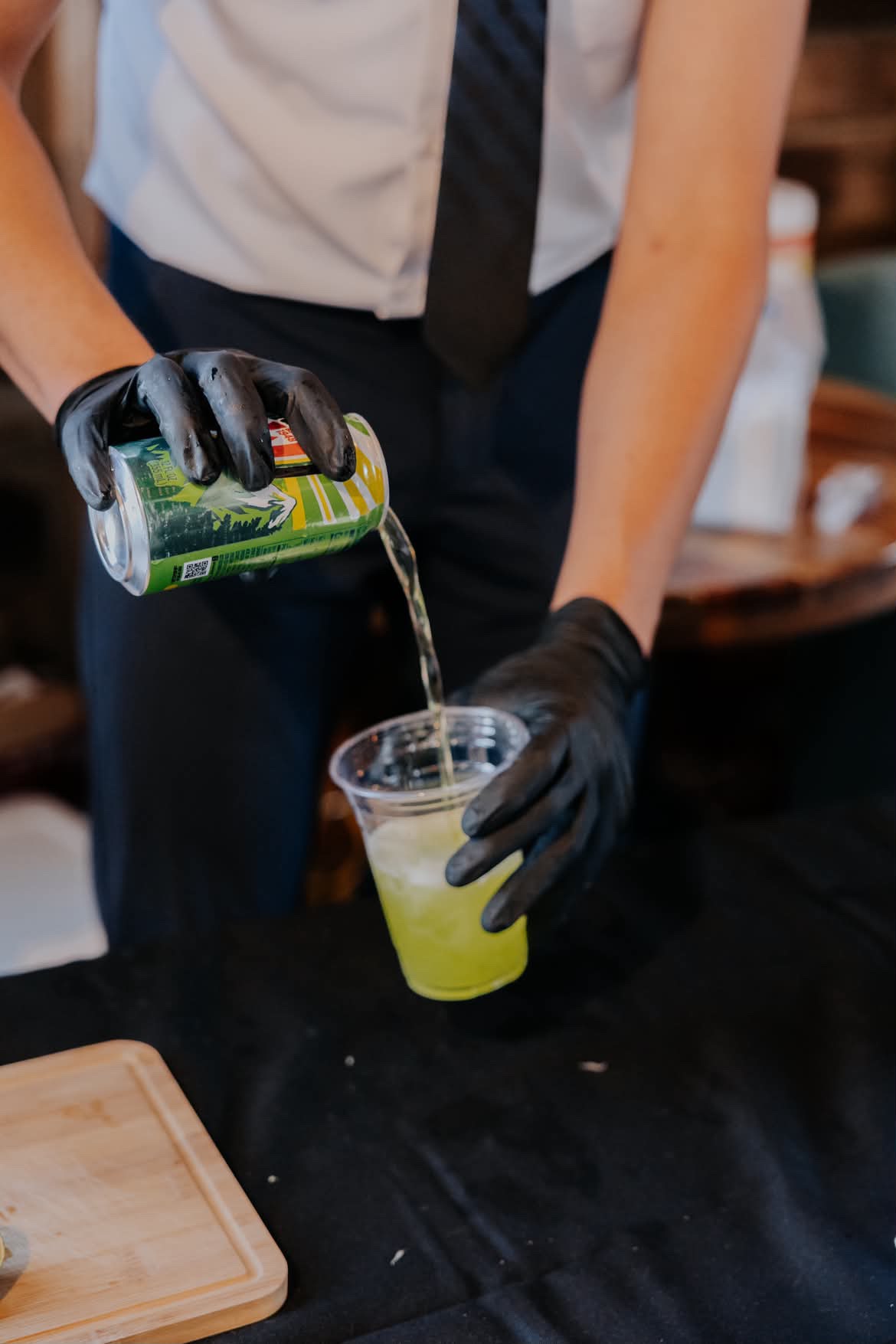Pouring a fresh dirty soda