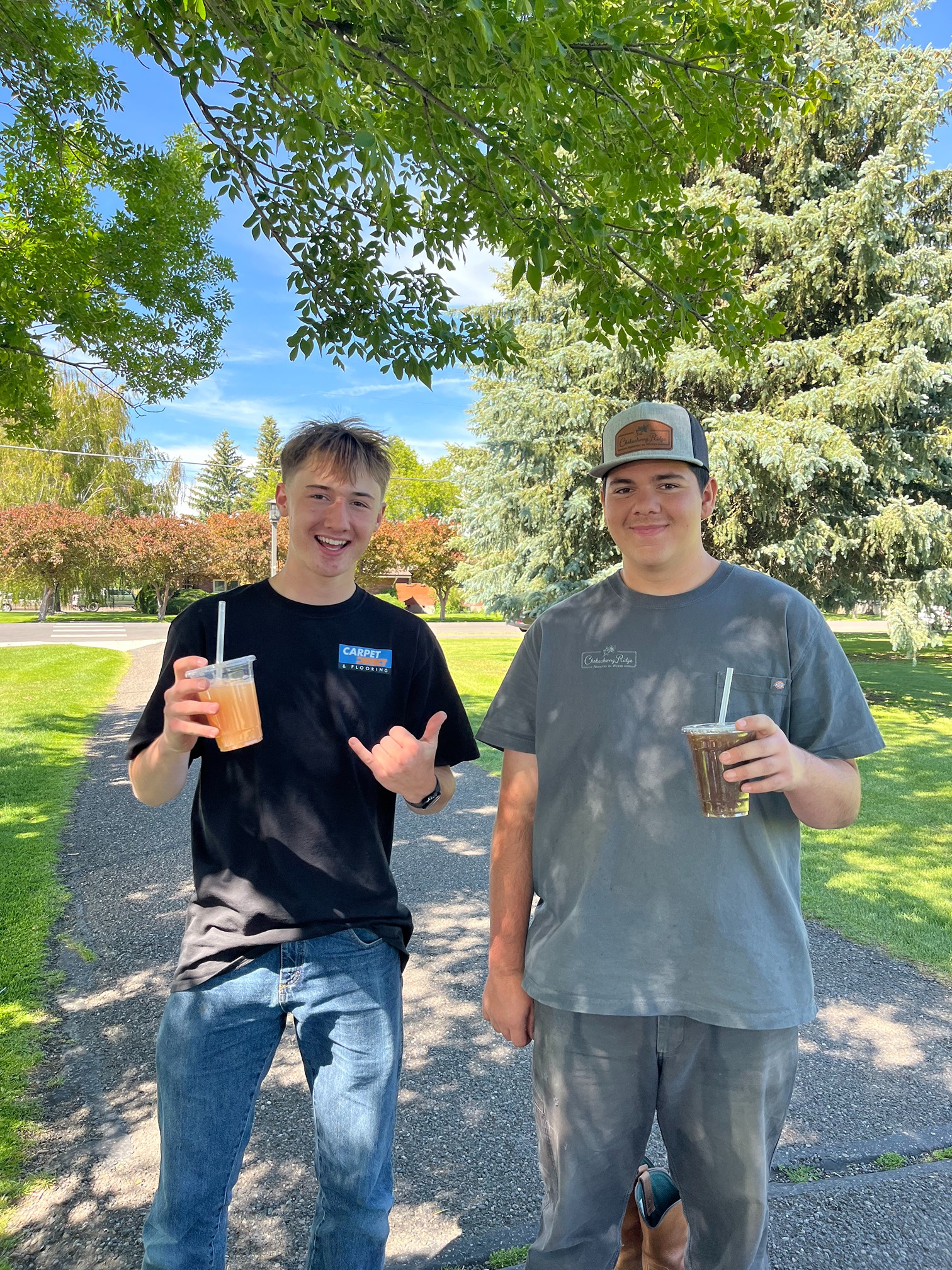 Two guys with dirty sodas