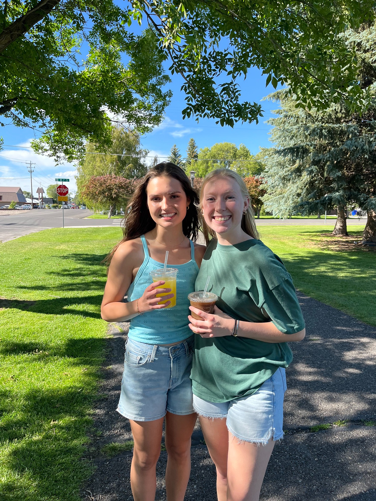 Customers with dirty sodas at the park