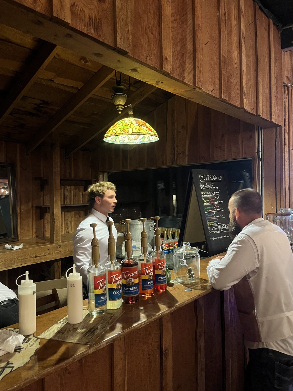 Bartender chatting with a guest
